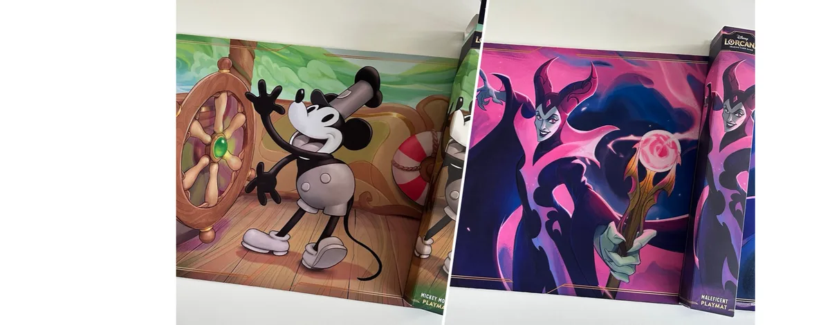 Disney Lorcana Spielmatten "Mickey" und "Maleficent"