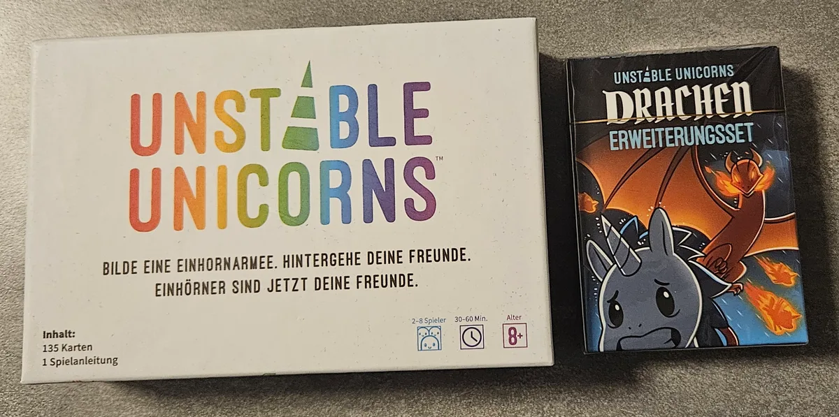 Unstable Unicorns plus Drachen Expansion